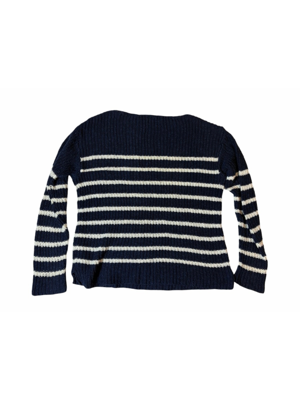 LRL Lauren Jeans Co Ralph Lauren Nautical Stripe Cotton Knit Sweater L